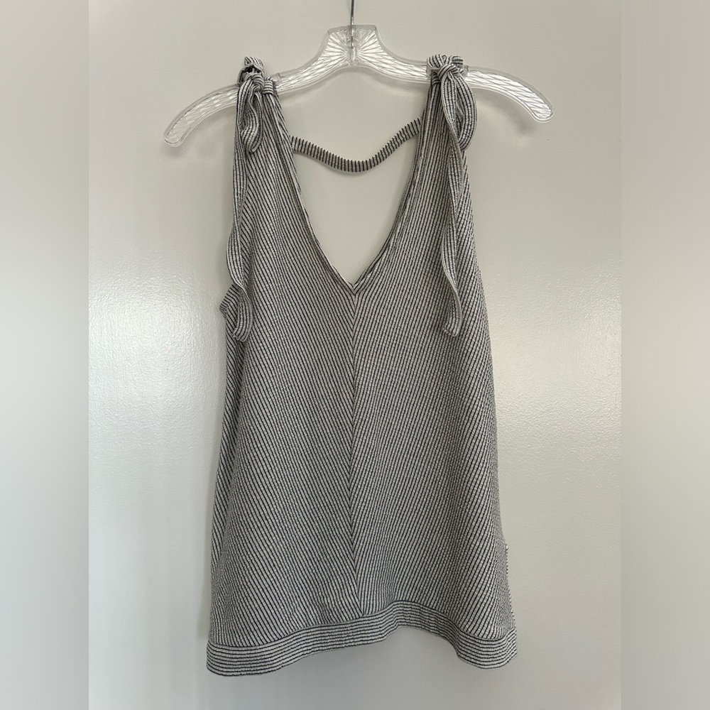 Lucky Brand Navy Blue/White stripe top. Size S. Great Condition